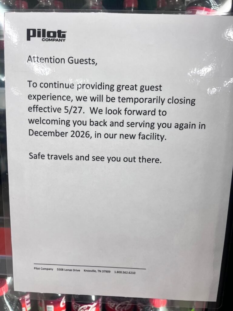 This sign has been spotted in over 100 Pilot and Flying J's across America? WHAT IS GOING ON, DRIVERS?