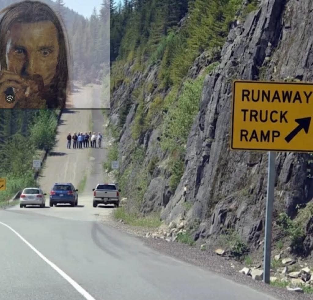 You just lost your brakes, and the family reunion picked the worst picnic spot.